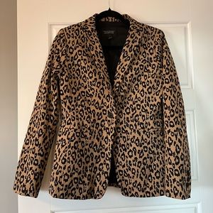 Banana Republic Long and Lean Leopard Print Blazer